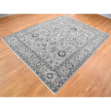 Load image into Gallery viewer, 9&#39;1&quot;x12&#39;3&quot; Silver Gray, Peshawar With Sultanabad All Over Design, Hand Knotted, Pure Wool Oriental Rug FWR482712