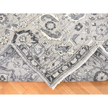 Load image into Gallery viewer, 9&#39;1&quot;x12&#39;3&quot; Silver Gray, Peshawar With Sultanabad All Over Design, Hand Knotted, Pure Wool Oriental Rug FWR482712
