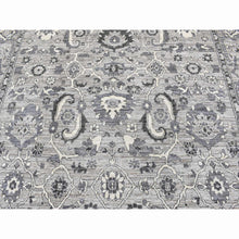 Load image into Gallery viewer, 9&#39;1&quot;x12&#39;3&quot; Silver Gray, Peshawar With Sultanabad All Over Design, Hand Knotted, Pure Wool Oriental Rug FWR482712