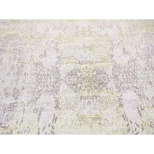 Load image into Gallery viewer, 9&#39;x11&#39;9&quot; Light Gray, Hand Knotted Wool And Silk, Transitional/modern Design Tone On Tone, Oriental Rug FWR482724