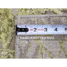 Load image into Gallery viewer, 9&#39;x11&#39;9&quot; Light Gray, Hand Knotted Wool And Silk, Transitional/modern Design Tone On Tone, Oriental Rug FWR482724