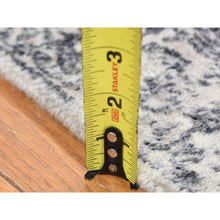 Load image into Gallery viewer, 2&#39;5&quot;x12&#39; Light Gray, Transitional Jacquard Loomed, Wool And Plant Based Silk, Runner Oriental Rug FWR482748