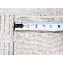 Load image into Gallery viewer, 2&#39;x3&#39;1&quot; Dove Gray, Modern Design, Hand Loomed, Pure Wool, Mat Oriental Rug FWR482766