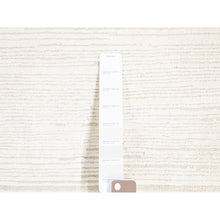 Load image into Gallery viewer, 2&#39;1&quot;x2&#39;1&quot; Ivory, Hand Knotted Modern Design, Silk With Textured Wool, Sample Fragment, Mat Square Oriental Rug FWR482778