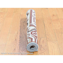 Load image into Gallery viewer, 2&#39;x2&#39;2&quot; Ivory, Khotan Design Zero Pile, Hand Knotted Pure Wool, Sample Fragment, Mat Square Oriental Rug FWR482784