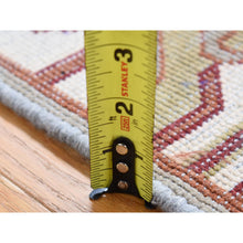 Load image into Gallery viewer, 2&#39;x2&#39;2&quot; Ivory, Khotan Design Zero Pile, Hand Knotted Pure Wool, Sample Fragment, Mat Square Oriental Rug FWR482784