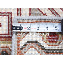 Load image into Gallery viewer, 2&#39;x2&#39;2&quot; Ivory, Khotan Design Zero Pile, Hand Knotted Pure Wool, Sample Fragment, Mat Square Oriental Rug FWR482784