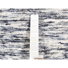 Load image into Gallery viewer, 1&#39;10&quot;x2&#39; Salt And Pepper, Modern Design, Silk With Textured Wool, Hand Loomed, Sample Fragment, Oriental Rug FWR482820