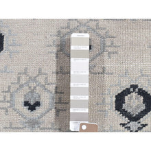 Load image into Gallery viewer, 6&#39;x9&#39; Cream Color, Small Intricate Repetitive Design, Cropped Thin, Pure Wool Hand Knotted Oriental Rug FWR483024