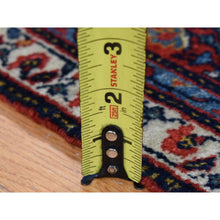Load image into Gallery viewer, 4&#39;7&quot;x6&#39;9&quot; Navy Blue, Antique Persian Tabriz Full Pile ,Clean and Soft to the Touch, Rare Mustaffi Design, Pure Wool, Hand Knotted Oriental Rug FWR483030
