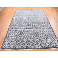 Load image into Gallery viewer, 9&#39;x12&#39; Silver Gray, Paisley Design Turkish Knot, Pure Wool Hand Knotted, Oriental Rug FWR483150