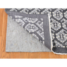 Load image into Gallery viewer, 9&#39;x12&#39; Silver Gray, Paisley Design Turkish Knot, Pure Wool Hand Knotted, Oriental Rug FWR483150