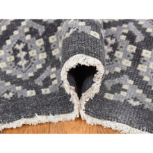 Load image into Gallery viewer, 9&#39;x12&#39; Silver Gray, Paisley Design Turkish Knot, Pure Wool Hand Knotted, Oriental Rug FWR483150