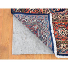 Load image into Gallery viewer, 9&#39;2&quot;x12&#39; Midnight Blue, New Persian Kashan All Over Design, Organic Wool Hand Knotted, Oriental Rug FWR483168