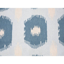 Load image into Gallery viewer, 2&#39;5&quot;x6&#39; Light Turquoise, Extra Soft Wool Hand Woven, Kilim Geometric Design Flat Weave, Reversible Runner Oriental Rug FWR483210