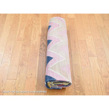 Load image into Gallery viewer, 5&#39;8&quot;x7&#39;10&quot; Colorful, Flat Weave Vegetable Dyes, Soft Wool Hand Woven, Afghan Kilim With Chevron Design, Reversible Oriental Rug FWR483312