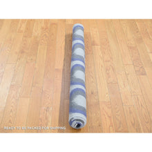 Load image into Gallery viewer, 4&#39;x6&#39; Silver Gray, Hand Woven Kilim Geometric Design, Flat Weave Soft Wool, Reversible Oriental Rug FWR483342