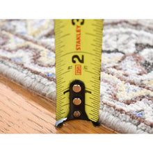 Load image into Gallery viewer, 2&#39;1&quot;x3&#39;1&quot; Chocolate Brown, Mughal Inspired Medallions Design, Textured Wool And Silk Hand Knotted, Mat Oriental Rug FWR483456