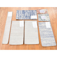 Load image into Gallery viewer, 2&#39;1&quot;x2&#39;1&quot; One Lot Of Five Samples Wool And Silk Hand Knotted Modern Oriental Rugs FWR483582