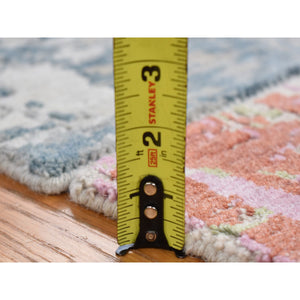 2'1"x2'1" One Lot Of Five Samples Wool And Silk Hand Knotted Modern Oriental Rugs FWR483582