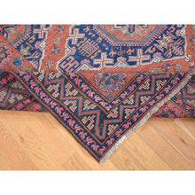 Load image into Gallery viewer, 7&#39;x11&#39; Cinnamon Red, Antique Caucasian Soumak With Geometric Design, Pure Wool, Flat Weave, Hand Knotted, Clean, Good Condition, Sides And Ends Professionally Secured, Long And Narrow Oriental Rug FWR483594