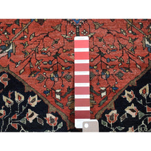 Load image into Gallery viewer, 4&#39;2&quot;x6&#39;6&quot; Midnight Blue, Antique Persian Fereghan Sarouk, 100% Wool Hand Knotted, Good Condition, Clean, Oriental Rug FWR483606