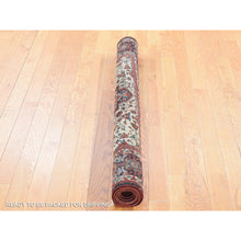 Load image into Gallery viewer, 4&#39;2&quot;x6&#39;6&quot; Midnight Blue, Antique Persian Fereghan Sarouk, 100% Wool Hand Knotted, Good Condition, Clean, Oriental Rug FWR483606