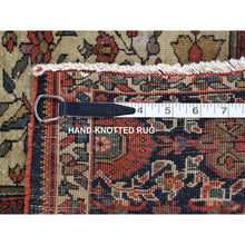 Load image into Gallery viewer, 4&#39;2&quot;x6&#39;6&quot; Midnight Blue, Antique Persian Fereghan Sarouk, 100% Wool Hand Knotted, Good Condition, Clean, Oriental Rug FWR483606