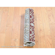 Load image into Gallery viewer, 2&#39;x3&#39;2&quot; Ivory, Rajasthan All Over Design, Hand Knotted 100%wool, Mat Fragment Sample Oriental Rug FWR483636