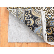 Load image into Gallery viewer, 2&#39;x3&#39;2&quot; Ivory, Rajasthan With All Over Design, Hand Knotted 100% Wool, Mat Fragment Sample Oriental Rug FWR483672