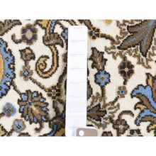 Load image into Gallery viewer, 2&#39;x3&#39;2&quot; Ivory, Rajasthan With All Over Design, Hand Knotted 100% Wool, Mat Fragment Sample Oriental Rug FWR483672