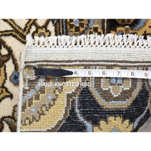 Load image into Gallery viewer, 2&#39;x3&#39;2&quot; Ivory, Rajasthan With All Over Design, Hand Knotted 100% Wool, Mat Fragment Sample Oriental Rug FWR483672
