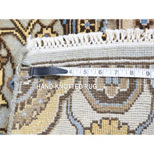 Load image into Gallery viewer, 2&#39;x3&#39;2&quot; Platinum Gray, Rajasthan With All Over Design, Hand Knotted 100% Wool, Mat Fragment Sample Oriental Rug FWR483678