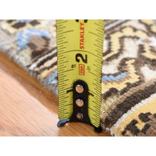 Load image into Gallery viewer, 2&#39;x3&#39;2&quot; Platinum Gray, Rajasthan With All Over Design, Hand Knotted 100% Wool, Mat Fragment Sample Oriental Rug FWR483678