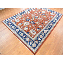 Load image into Gallery viewer, 10&#39;x13&#39;10&quot; Brick Red, Antiqued Peshawar Heriz With All Over Design, Hand Knotted Pure Wool, Oriental Rug FWR483762