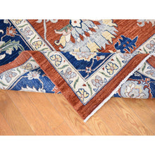 Load image into Gallery viewer, 10&#39;x13&#39;10&quot; Brick Red, Antiqued Peshawar Heriz With All Over Design, Hand Knotted Pure Wool, Oriental Rug FWR483762