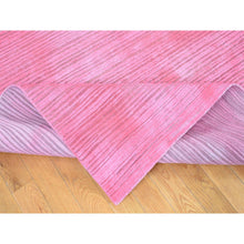 Load image into Gallery viewer, 9&#39;1&quot;x11&#39;10&quot; Watermelon Pink Overdyed With Textured Wool, Hand Knotted Modern Design, Oriental Rug FWR483768