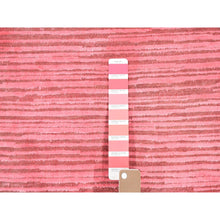 Load image into Gallery viewer, 9&#39;1&quot;x11&#39;10&quot; Watermelon Pink Overdyed With Textured Wool, Hand Knotted Modern Design, Oriental Rug FWR483768