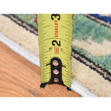 Load image into Gallery viewer, 9&#39;10&quot;x14&#39; Cream Color, Hand Knotted Kazak With All Over Leaf And Vines Pattern, Pure Wool Oriental Rug FWR483816