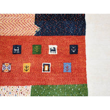 Load image into Gallery viewer, 9&#39;8&quot;x13&#39;5&quot; Ivory, Folk Art Lori Buft Gabbeh Design Thick And Plush, 100% Wool Hand Knotted, Oriental Rug FWR483876