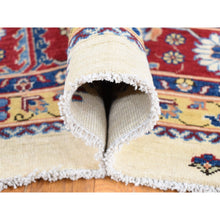 Load image into Gallery viewer, 10&#39;x13&#39;3&quot; Ivory, Special Kazak with Geometric Design, Pure Wool Hand Knotted, Oriental Rug FWR483894