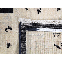 Load image into Gallery viewer, 8&#39;10&quot;x12&#39; Black, Pure Wool Hand Knotted, Afghan Peshawar With All Over Design, Oriental Rug FWR483906