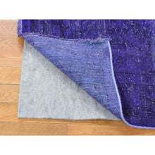 Load image into Gallery viewer, 5&#39;1&quot;x9&#39;9&quot; Overdyed Purple, Worn Wool Handmade, Vintage Persian Shiraz, Wide And Long Oriental Rug FWR483936