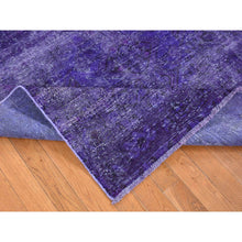 Load image into Gallery viewer, 5&#39;1&quot;x9&#39;9&quot; Overdyed Purple, Worn Wool Handmade, Vintage Persian Shiraz, Wide And Long Oriental Rug FWR483936