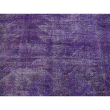 Load image into Gallery viewer, 5&#39;1&quot;x9&#39;9&quot; Overdyed Purple, Worn Wool Handmade, Vintage Persian Shiraz, Wide And Long Oriental Rug FWR483936