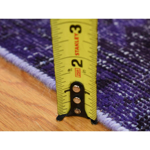 5'1"x9'9" Overdyed Purple, Worn Wool Handmade, Vintage Persian Shiraz, Wide And Long Oriental Rug FWR483936