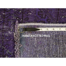 Load image into Gallery viewer, 5&#39;1&quot;x9&#39;9&quot; Overdyed Purple, Worn Wool Handmade, Vintage Persian Shiraz, Wide And Long Oriental Rug FWR483936
