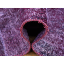 Load image into Gallery viewer, 9&#39;1&quot;x12&#39;10&quot; Vermilion Red, Vintage Overdyed Persian Patchwork Design, Handmade Hand Knotted Pure Wool, Oriental Rug FWR483972