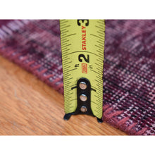 Load image into Gallery viewer, 9&#39;1&quot;x12&#39;10&quot; Vermilion Red, Vintage Overdyed Persian Patchwork Design, Handmade Hand Knotted Pure Wool, Oriental Rug FWR483972