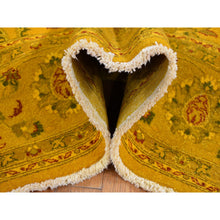 Load image into Gallery viewer, 8&#39;2&quot;x10&#39;1&quot; Golden Brown, Overdyed Persian Design, Pure Wool Hand Knotted Oriental Rug FWR484002